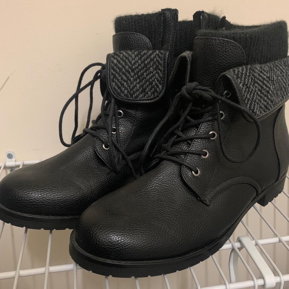 Torrid Black Sweater Boots 10.5